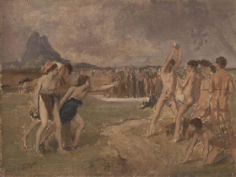 Edgar Degas Study for Young Spartans Exercising France oil painting art